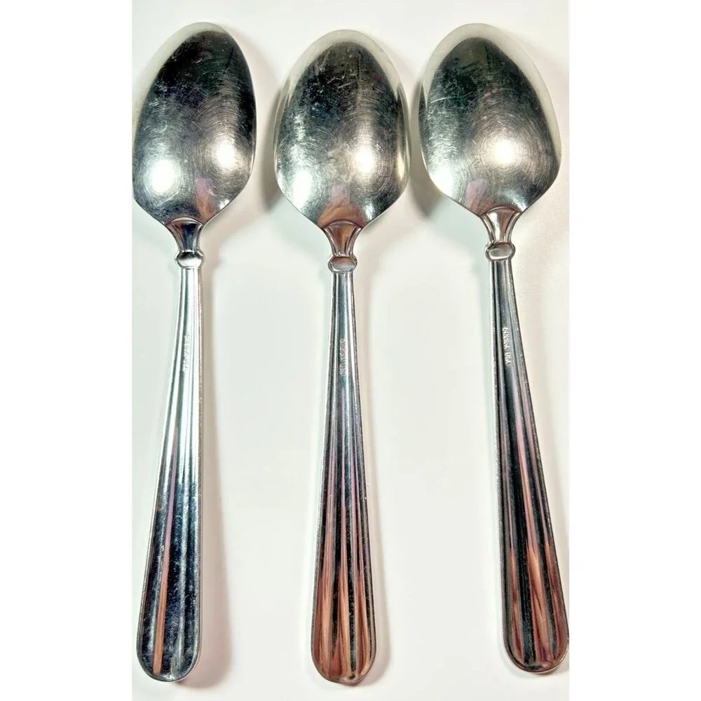 Oneida USA Unity Stainless Flatware Pieces ~ 3 Place/Soup Spoons A